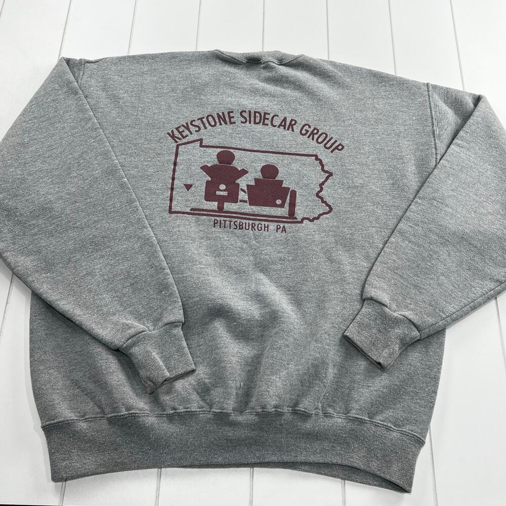 Keystone Sidecar Group Jerzees Crewneck Sweatshirt Size large Pittsburg PA - Picture 3 of 6